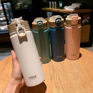 TYESO  Thermos Bottle With Straw
